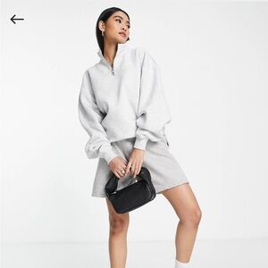 ASOS oversized half zip sweatshirt